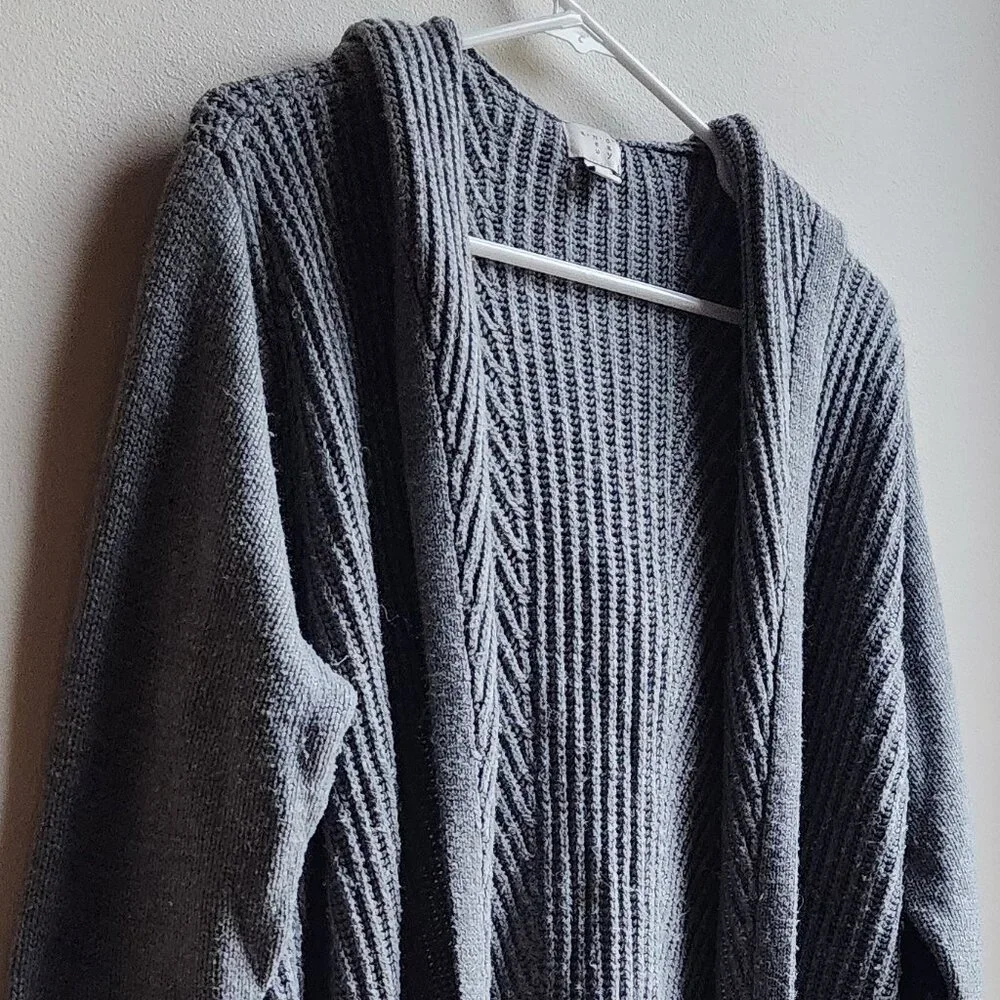 A New Day Gray Open Cardigan Size Medium